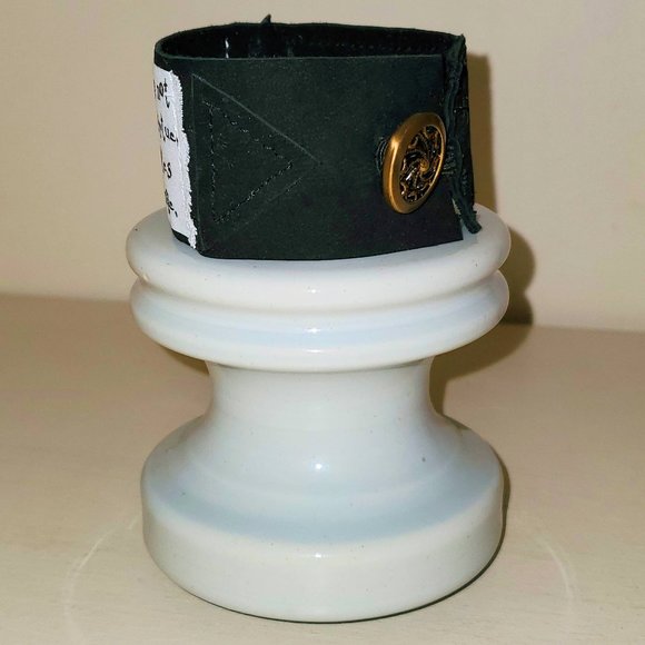 Black Leather Cuff Bracelet Practical Magic Quote Jewelry Gift Inspirational - Picture 5 of 7